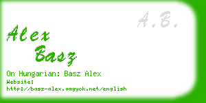 alex basz business card